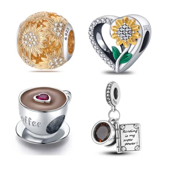 4 for $40 925S Charm Compatible with Pandora Bracelet - Picture 1 of 5